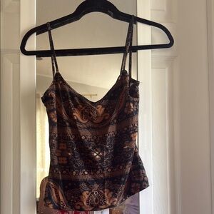 Novella Royale Red Camisole Bustier Fitted Top